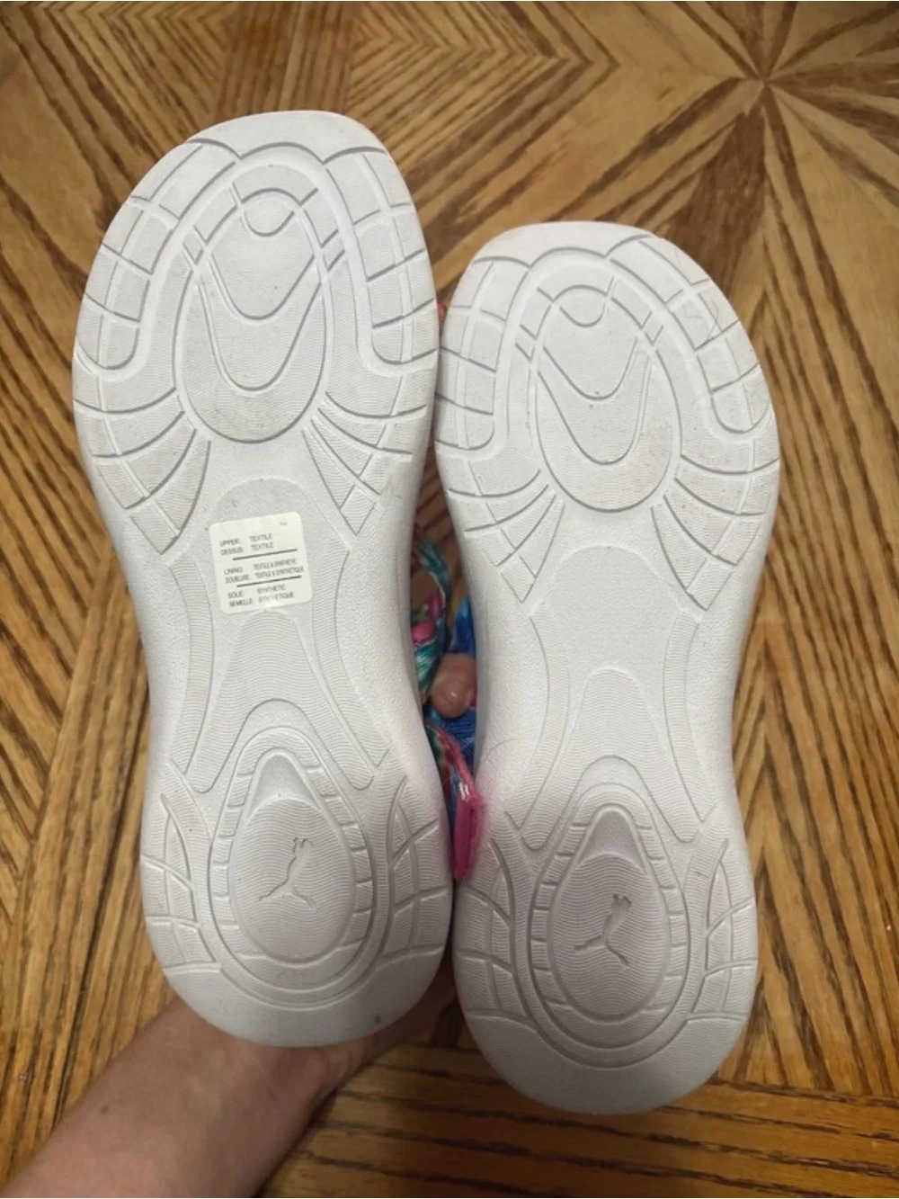 PUMA Kids' Pink Tie-Dye Adjustable Sandals